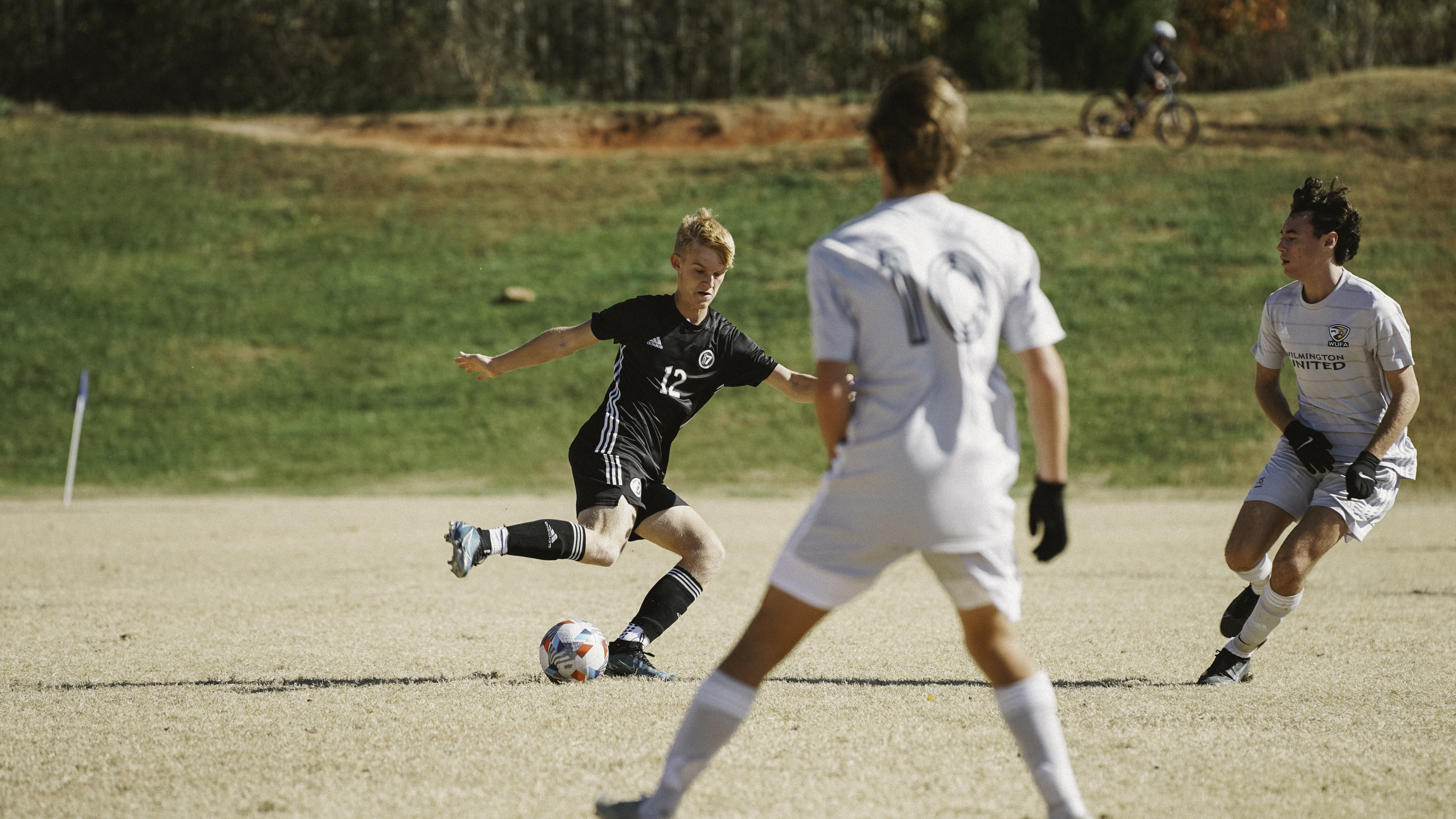 Youth Boy playing soccer